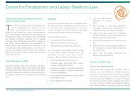 Centre for Employment and Labour Relations Law - University of ...