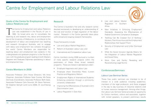 Centre for Employment and Labour Relations Law - University of ...