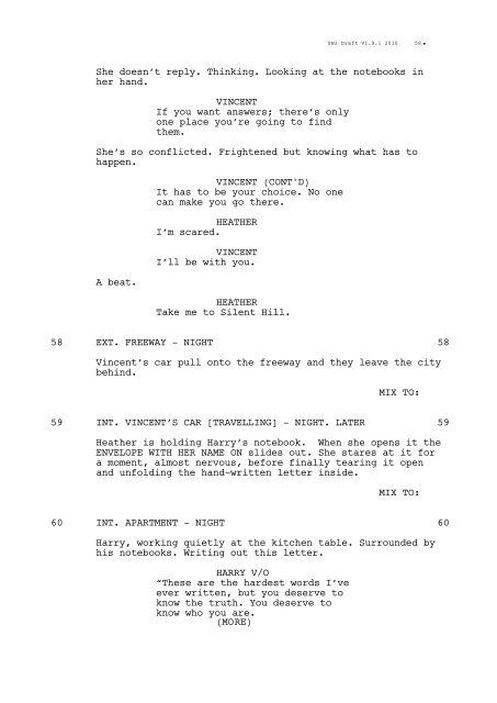 Revelation Original Script - Silent Hill: Lost Memories