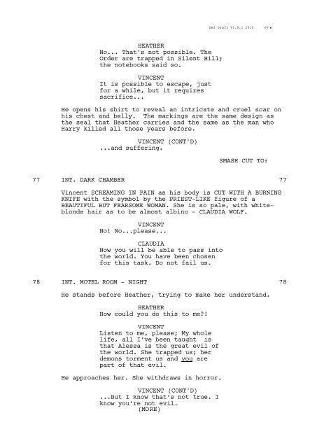 Revelation Original Script - Silent Hill: Lost Memories