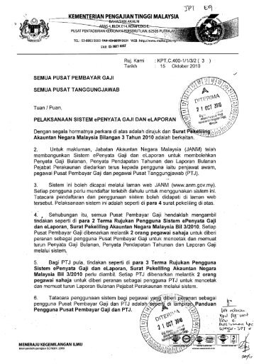 pengguna pusat pembayar gaji dan pusat tanggungjawab - Jabatan ...