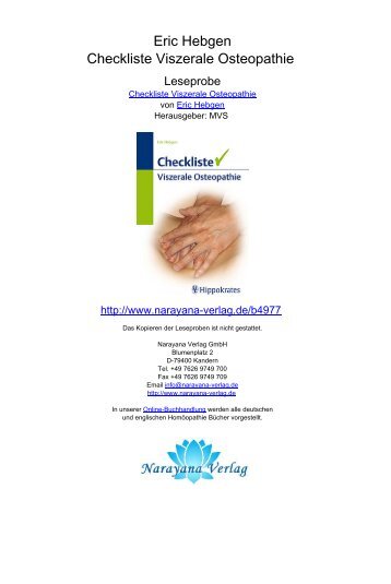 Eric Hebgen Checkliste Viszerale Osteopathie