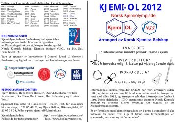 KJEMI-OL 2012 - Universitetet i Oslo