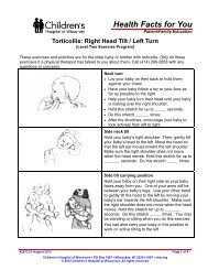 Torticollis Right Head Tilt/Left Turn - Children's Hospital of Wisconsin