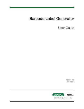 View/Print Complete Barcode Label Generator User Guide
