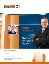 COMPENSATION A Guide for New Brunswick ... - WorkSafeNB