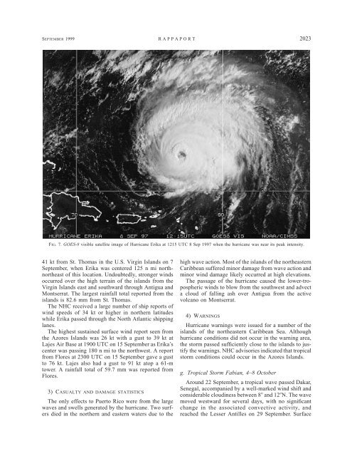 Atlantic Hurricane Season of 1997 - NOAA