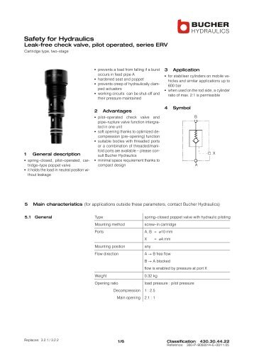 Safety for Hydraulics - BUCHER HYDRAULICS