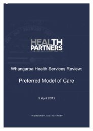 Whangaroa Health Services Review Preferred Model of Care