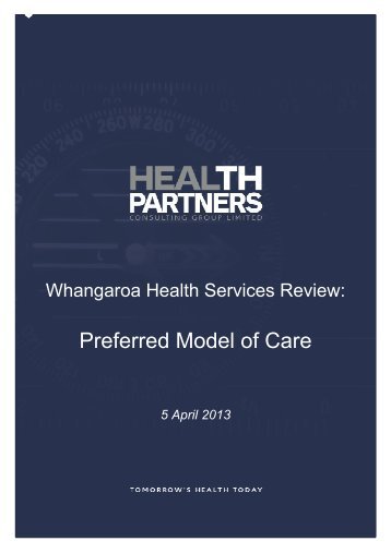 Whangaroa Health Services Review Preferred Model of Care