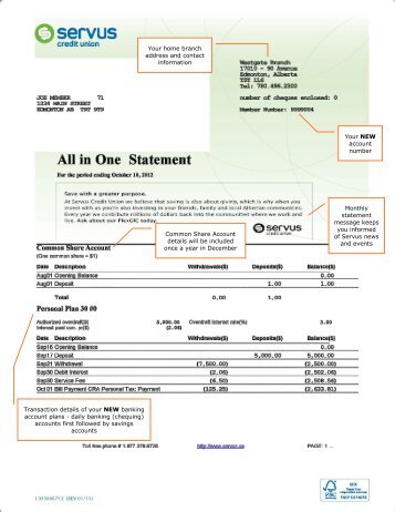 Sample Account Statement