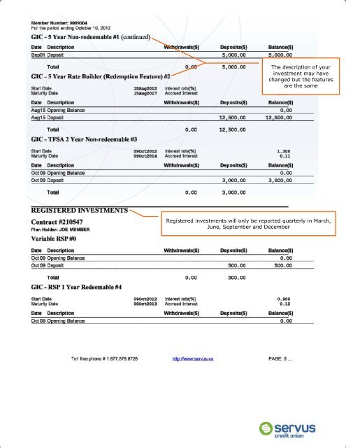 Sample Account Statement