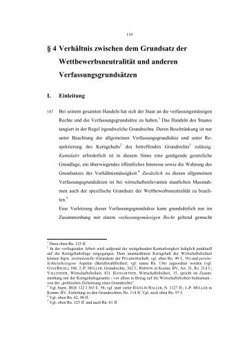 Â§ 4 VerhÃ¤ltnis zwischen dem Grundsatz der WettbewerbsneutralitÃ¤t ...