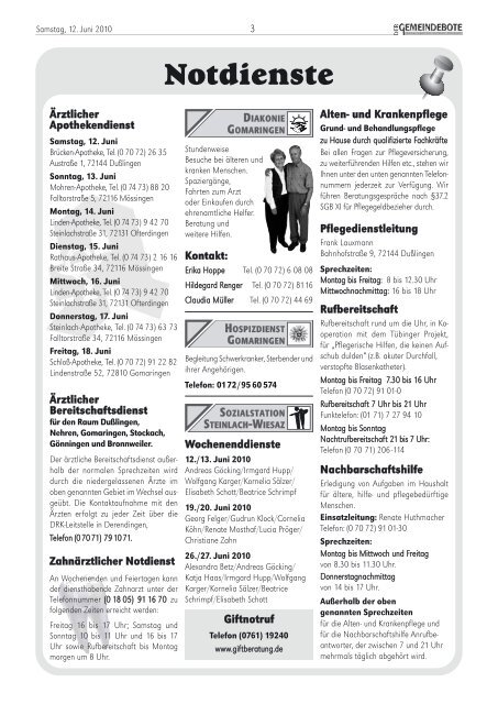 Ausgabe :Gomaringen 12.06.10.pdf - Gomaringer Verlag