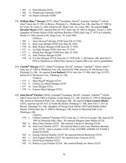 Known Descendants of John Alford b. ca 1801 NC - Alford American ...