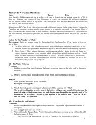 Life In the Deep Sea- Worksheets Answer Key - COSEE Florida