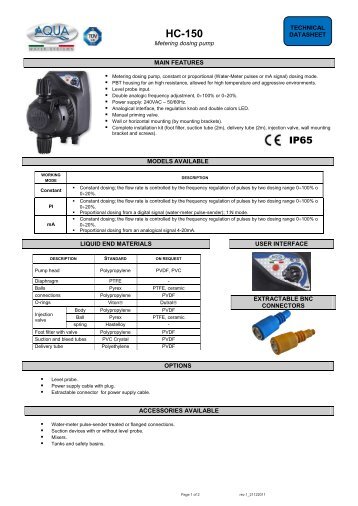HC-150 - Aqua Water Systems