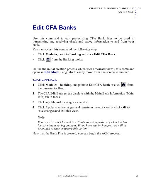 Create CFA Bank - Bottomline Technologies