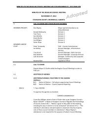 MINUTES OF THE REGULAR COUNCIL ... - Sturgeon County