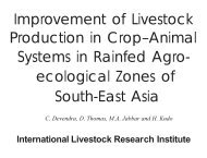 Improvement of Livestock Production in Crop-Animal Systems in ...