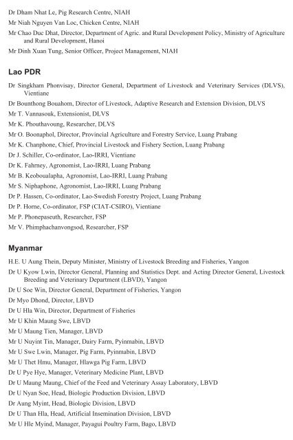 Improvement of Livestock Production in Crop-Animal Systems in ...