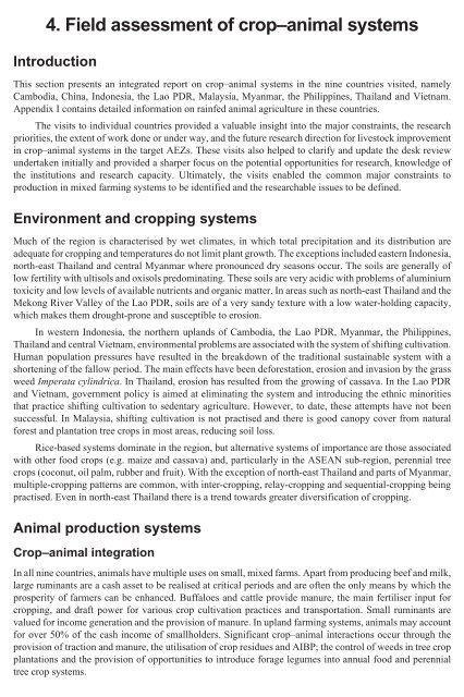 Improvement of Livestock Production in Crop-Animal Systems in ...