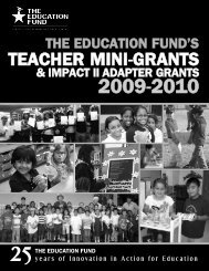 2009-2010 Teacher Mini-Grants Award Booklet - The Education Fund