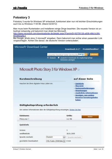 Fotostory 3 für Windows - Noemedia.at