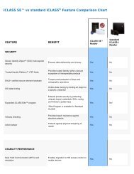 HID iClass SE Readers Comparison Chart - Access Hardware Supply