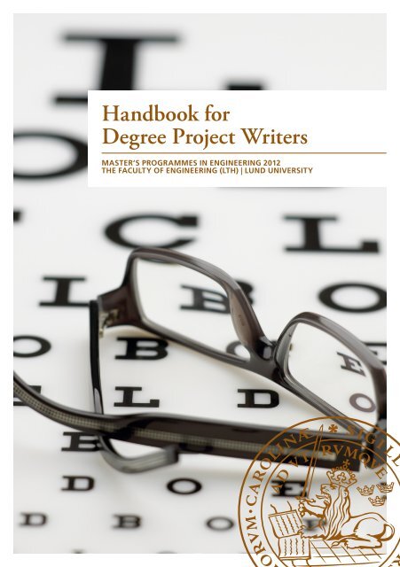 Handbook for Degree Project Writers - Student LTH - Lunds ...