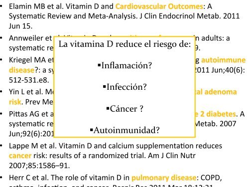 Vitamina D en el manejo de la Sarcopenia. Clara Perret.