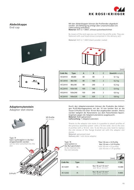 Datenblatt RK Schwerlast-Profile - AVS Phoenix Mecano