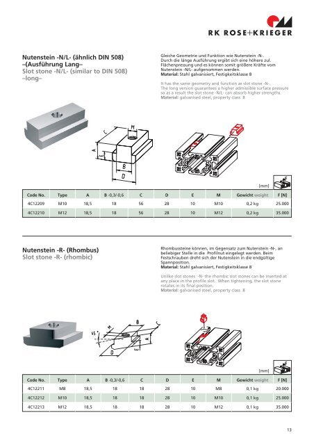 Datenblatt RK Schwerlast-Profile - AVS Phoenix Mecano