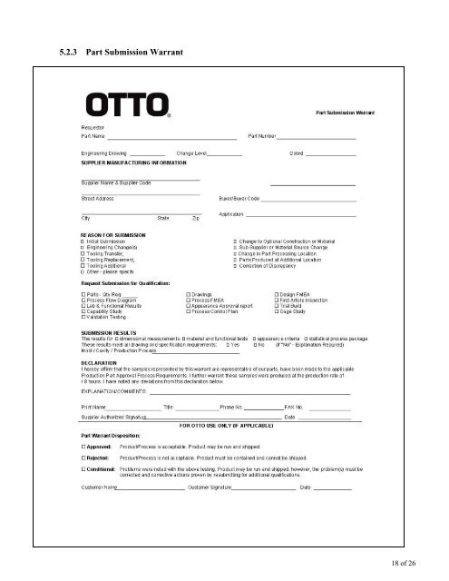 Supplier Quality Manual - Otto