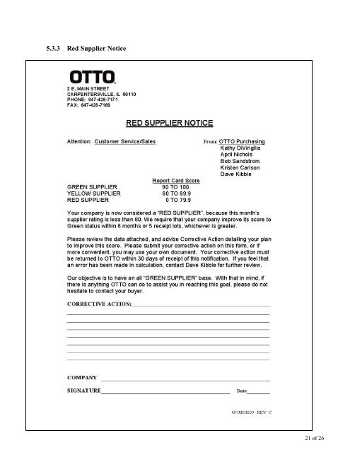 Supplier Quality Manual - Otto