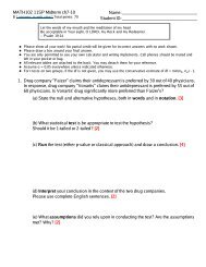 MATH102 11SP Midterm ch7-10 1. Drug company 