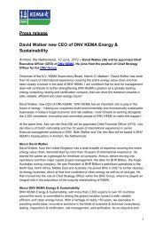 Press release DNV KEMA New CEO