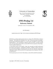 SWI-Prolog 3.4 Reference Manual - Natural Language Processing Lab