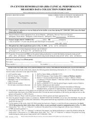 clinical performance measures data collection form 2005