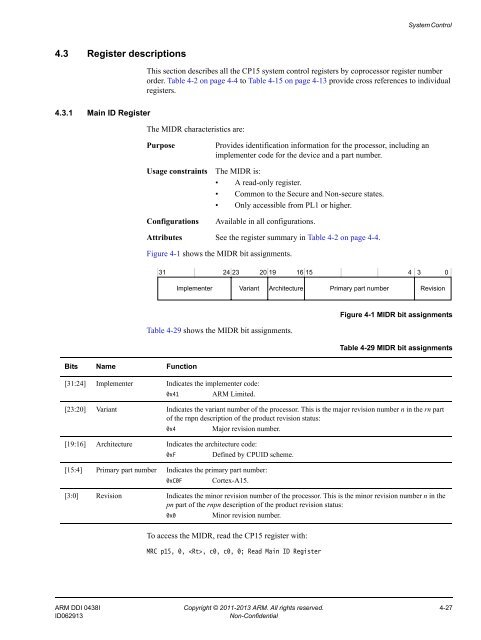 ARM Cortex-A15 MPCore Processor Technical Reference Manual