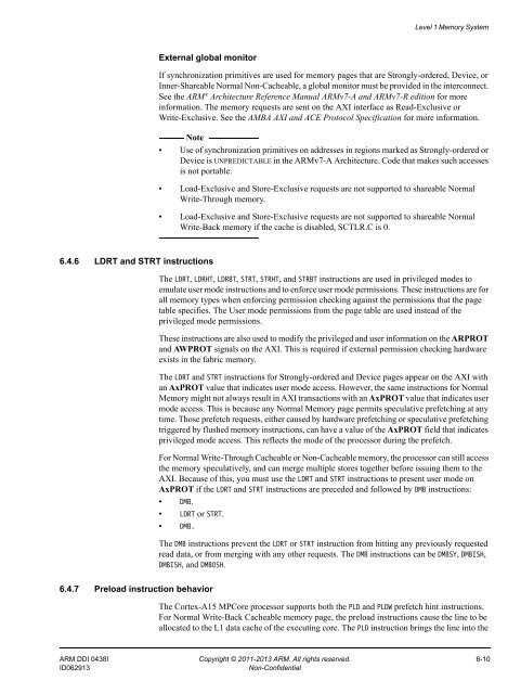 ARM Cortex-A15 MPCore Processor Technical Reference Manual