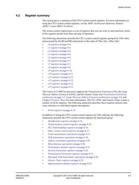 ARM Cortex-A15 MPCore Processor Technical Reference Manual