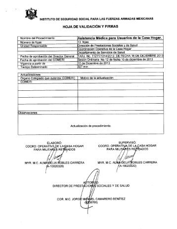instituto de seguridad social para las fuerzas armadas ... - Issfam