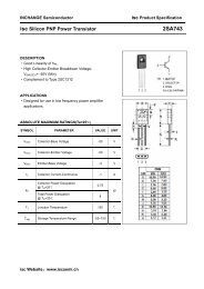 isc Silicon PNP Power Transistor 2SA743