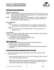 Lesson 3: Solving Problems Using Coordinate Methods