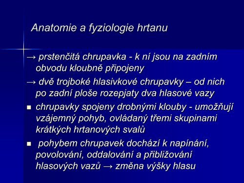 ORL-anatomie a fyziologie