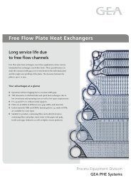 Free Flow Plate Heat Exchangers - GEA PHE Systems