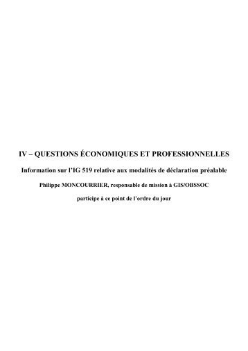 IV â QUESTIONS ÃCONOMIQUES ET PROFESSIONNELLES - RATP