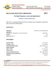 ESL ELECTRO-SCIENCE MULTILAYER DIELECTRIC ...