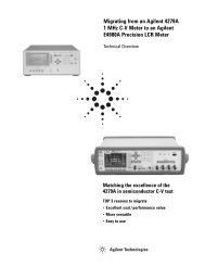 Migrating from an Agilent 4279A 1 MHz C-V Meter to an Agilent ...